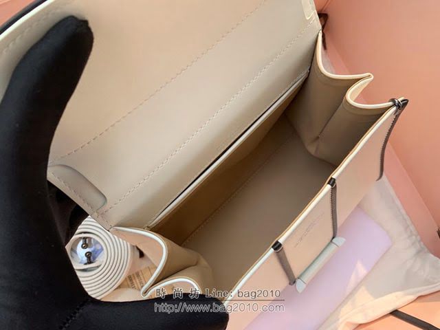 DELVAUX女包 經典款Brillant 原版Box牛皮手袋 德爾沃女手提包 DG0020 捆邊白 Delvaux女單肩斜跨包  fcs1253